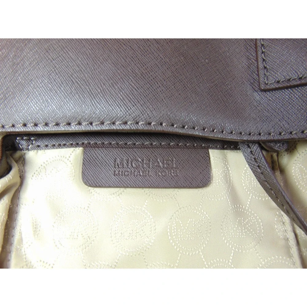 Michael Kors Hamilton Tote Purse Plum Saffiano‎ Leather Lock Key Handbag